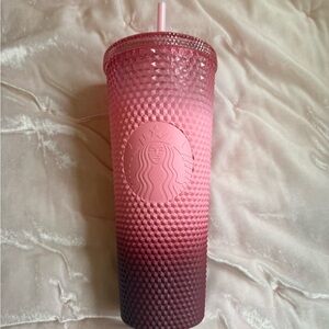 Starbucks Textured Pink and Purple Tumbler